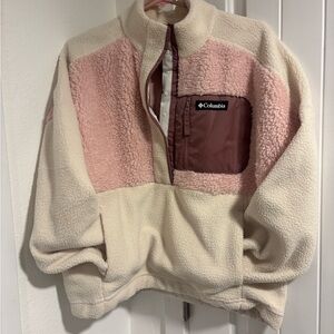 Columbia Pink and Cream Sherpa Jacket